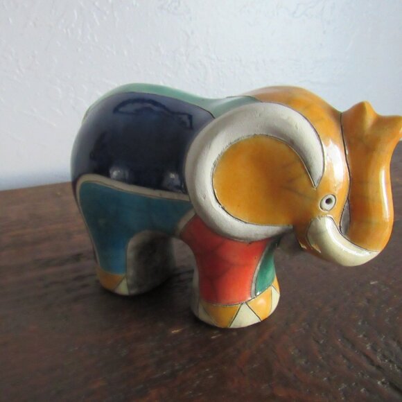 Vintage Raku Elephant Signed - Picture 5 of 5